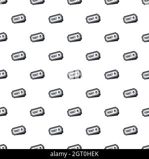 Billet Musée pattern, style simple. Illustration de Vecteur