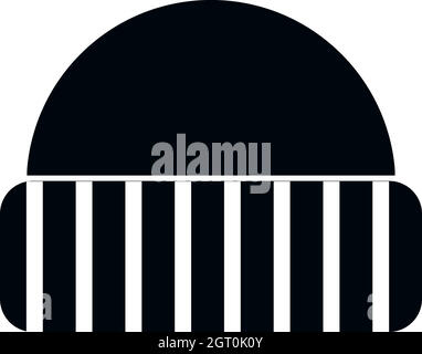 Chapeau chaud, icône de style simple. Illustration de Vecteur