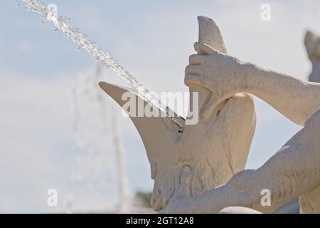 Statues en pierre dans les jardins du Belvédère à Vienne, Autriche Banque D'Images