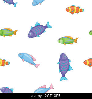 Espèces de poissons, de style cartoon Illustration de Vecteur