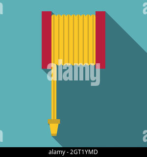 Le tuyau d'incendie, l'icône de style plat Illustration de Vecteur