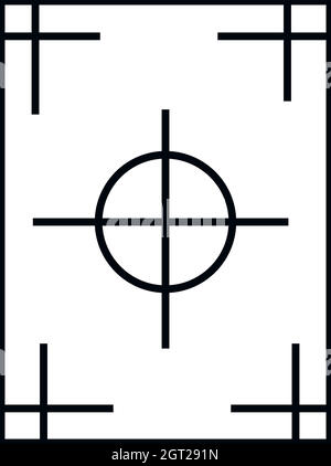 Icône de champ, style de contour Illustration de Vecteur