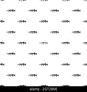 Motif poisson brochet, le style simple Illustration de Vecteur