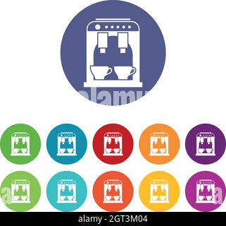 Icônes de la machine à café Illustration de Vecteur