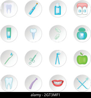 Dentiste icons set Illustration de Vecteur