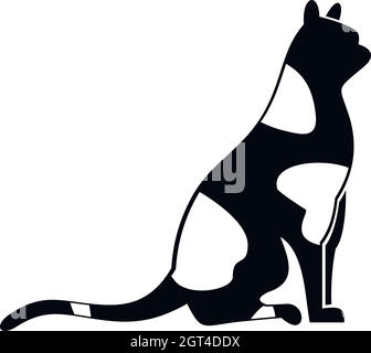 L'icône de chat assis, le style simple Illustration de Vecteur