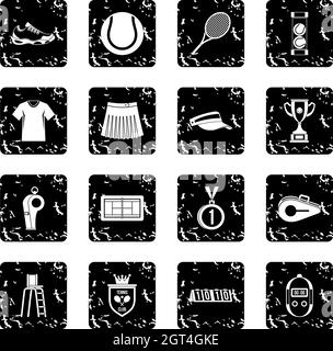 Tennis icons set Illustration de Vecteur