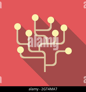 Icône de structure infographique, style plat Illustration de Vecteur