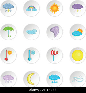 Weather icons set Illustration de Vecteur