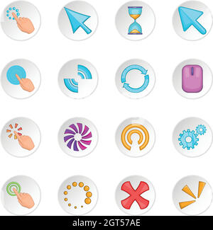 Cliquez sur Curseurs icons set Illustration de Vecteur