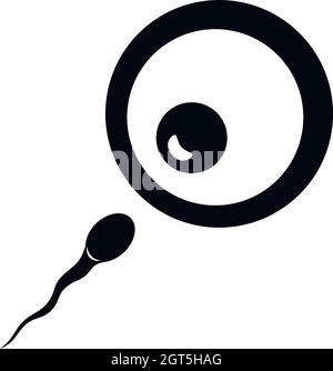 L'icône du sperme de donneur, le style simple Illustration de Vecteur