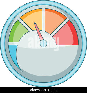 L'icône de l'indicateur, cartoon style Illustration de Vecteur