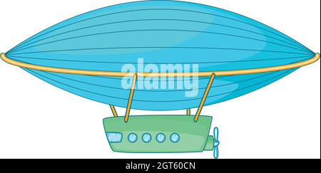 L'icône de dirigeable, cartoon style Illustration de Vecteur