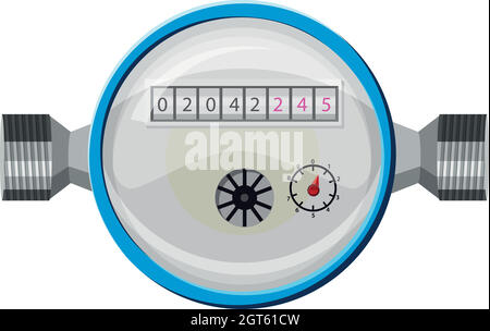 L'icône du compteur d'eau, style cartoon Illustration de Vecteur