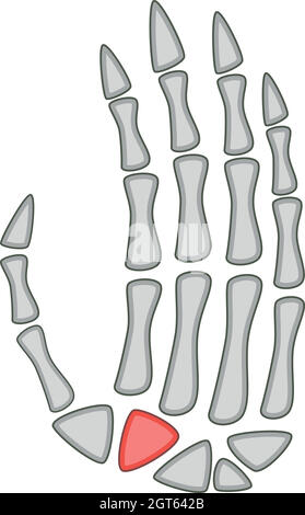 L'anatomie humaine, l'icône Palm main style cartoon Illustration de Vecteur