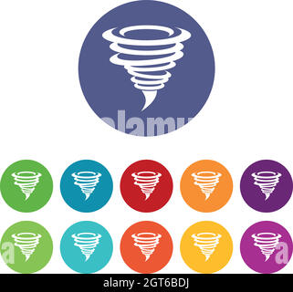 Icônes Tornado Illustration de Vecteur