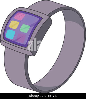 Smart Watch, icône de style cartoon Illustration de Vecteur