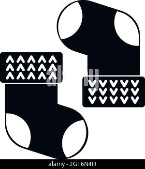 Chaussettes bébé, icône de style simple. Illustration de Vecteur