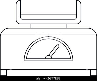 Échelle de bébé, l'icône de style contour Illustration de Vecteur