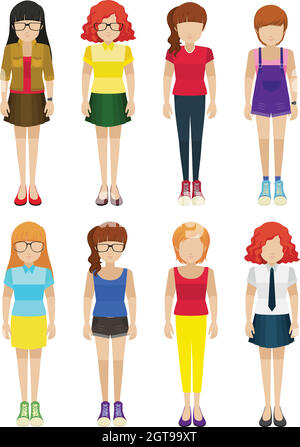 Femmes sans visage Illustration de Vecteur