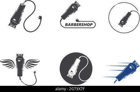 coupe-cheveux électriques à motif vectoriel d'icônes Illustration de Vecteur