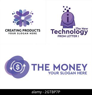 Art design Branding package initial flèche dollar livre logo moderne Illustration de Vecteur