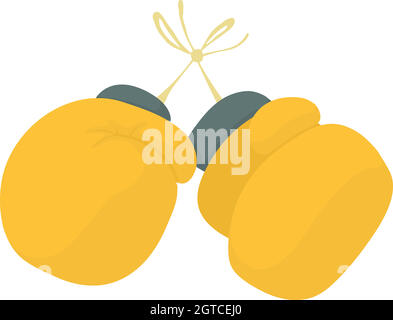 Gants de boxe, l'icône de style cartoon Illustration de Vecteur