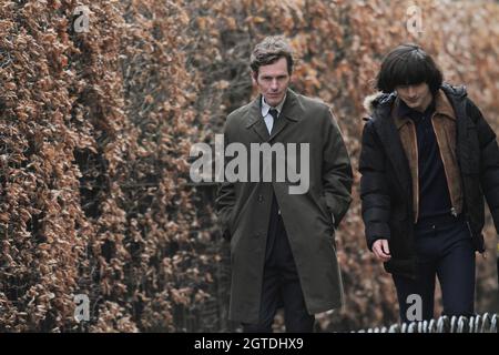 Endeavour TV Series 8 « Striker » filmant à Oxford Sun 14/3/21 Oxford Shaun Evans action & réalisation ( Credit image © Jack Ludlam) Banque D'Images