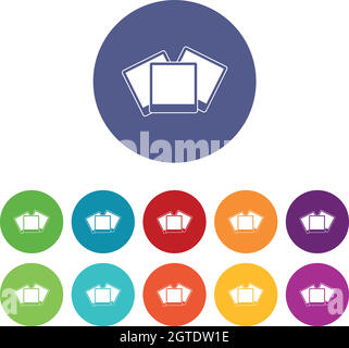 Cartes d'invitation de mariage ensemble d'icônes Illustration de Vecteur