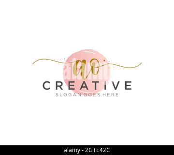 AO logo féminin beauté monogramme et élégant logo design, écriture logo de la signature initiale, mariage, mode, floral et botanique avec la création Illustration de Vecteur