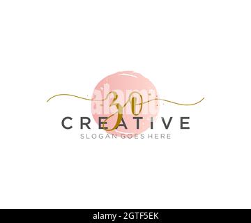 ZO logo féminin beauté monogramme et élégant logo design, écriture logo de la signature initiale, mariage, mode, floral et botanique avec la création Illustration de Vecteur