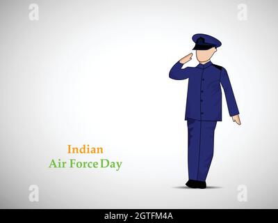 Journée de l'aviation indienne Illustration de Vecteur