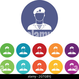 Icônes de la série de soldats de l'armée moderne Illustration de Vecteur