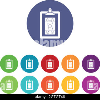 Icônes de l'ensemble de plans de jeu Illustration de Vecteur