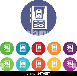 Icônes de jeu de dictaphones Illustration de Vecteur