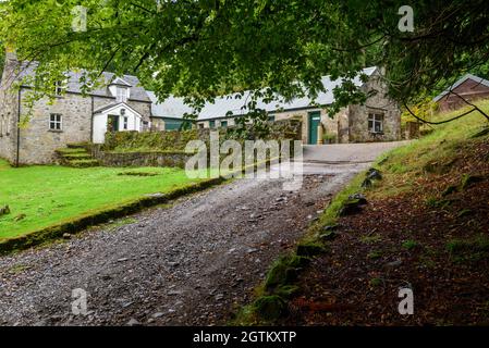 The Bothy and Wee Shop sur Eilean Shona au Loch Moidart en Écosse Banque D'Images