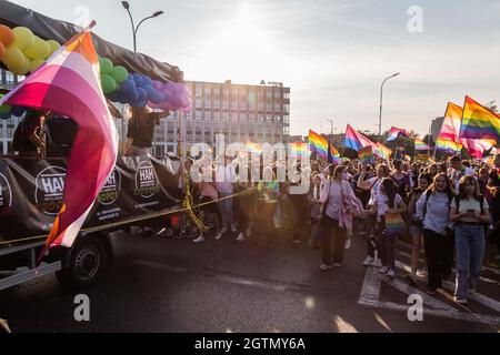 Lubin, Pologne. 2 octobre 2021. 02 octobre 2021 Wroclaw Pologne. Marche de la fierté à Wroclaw (image de crédit : © Krzysztof Kaniewski/ZUMA Press Wire) Banque D'Images