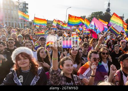 Lubin, Pologne. 2 octobre 2021. 02 octobre 2021 Wroclaw Pologne. Marche de la fierté à Wroclaw (image de crédit : © Krzysztof Kaniewski/ZUMA Press Wire) Banque D'Images