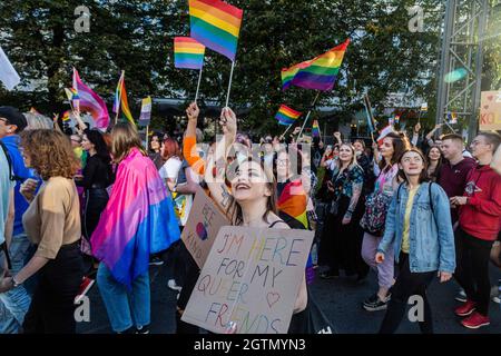 Lubin, Pologne. 2 octobre 2021. 02 octobre 2021 Wroclaw Pologne. Marche de la fierté à Wroclaw (image de crédit : © Krzysztof Kaniewski/ZUMA Press Wire) Banque D'Images