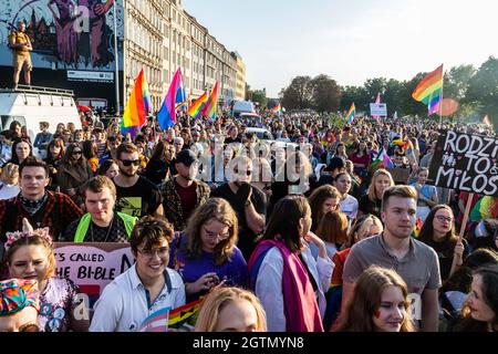 Lubin, Pologne. 2 octobre 2021. 02 octobre 2021 Wroclaw Pologne. Marche de la fierté à Wroclaw (image de crédit : © Krzysztof Kaniewski/ZUMA Press Wire) Banque D'Images