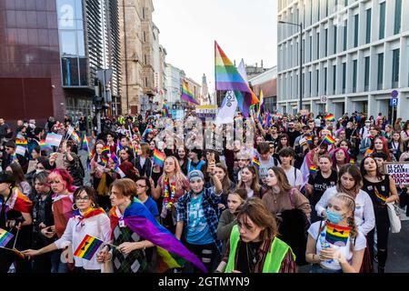 Lubin, Pologne. 2 octobre 2021. 02 octobre 2021 Wroclaw Pologne. Marche de la fierté à Wroclaw (image de crédit : © Krzysztof Kaniewski/ZUMA Press Wire) Banque D'Images