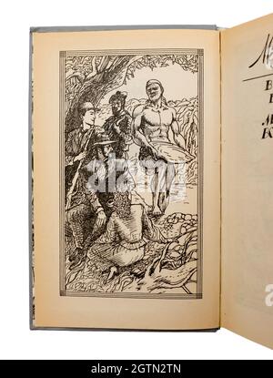 Les "Castaways: A Story of Adventure in the Wilds of Bornéo" et "The Boy Tar" de Thomas Mayne Reid, publiés pour la première fois en 1992 en URSS. Banque D'Images