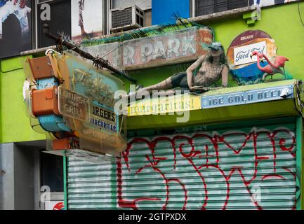 Trailer Park Lounge Restaurant Dive bar sur la 23e rue Chelsea Manhattan NYC Banque D'Images