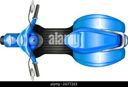 Un scooter bleu Illustration de Vecteur