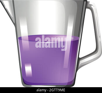 Liquide violet dans le bol Illustration de Vecteur