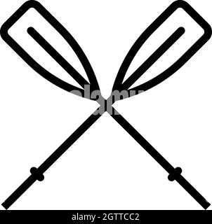 Icône des bateaux OAR Illustration de Vecteur