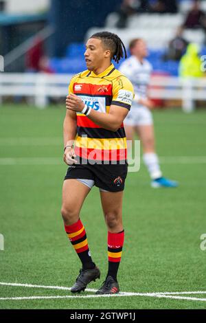 Coventry Butts Park 2-OCT-2021: Callum Watson de Richmond est vu pendant le championnat de rugby Green King entre Coventry Rugby et Richmond Rugby à Butts Park Arena à Coventry, Angleterre sur le 2ème-OCT-2021. Note finale Coventry10 : 5 Richmond Banque D'Images