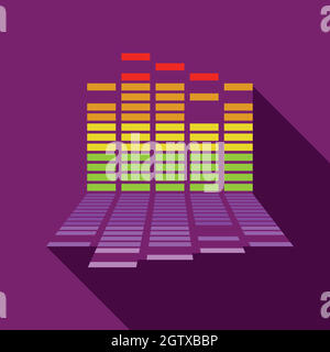 Icône de l'égaliseur, style plat Illustration de Vecteur