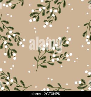Motif de Noël sans coutures. GUI sur fond beige Illustration de Vecteur