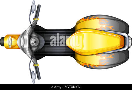 Une vue de dessus d'un scooter Illustration de Vecteur